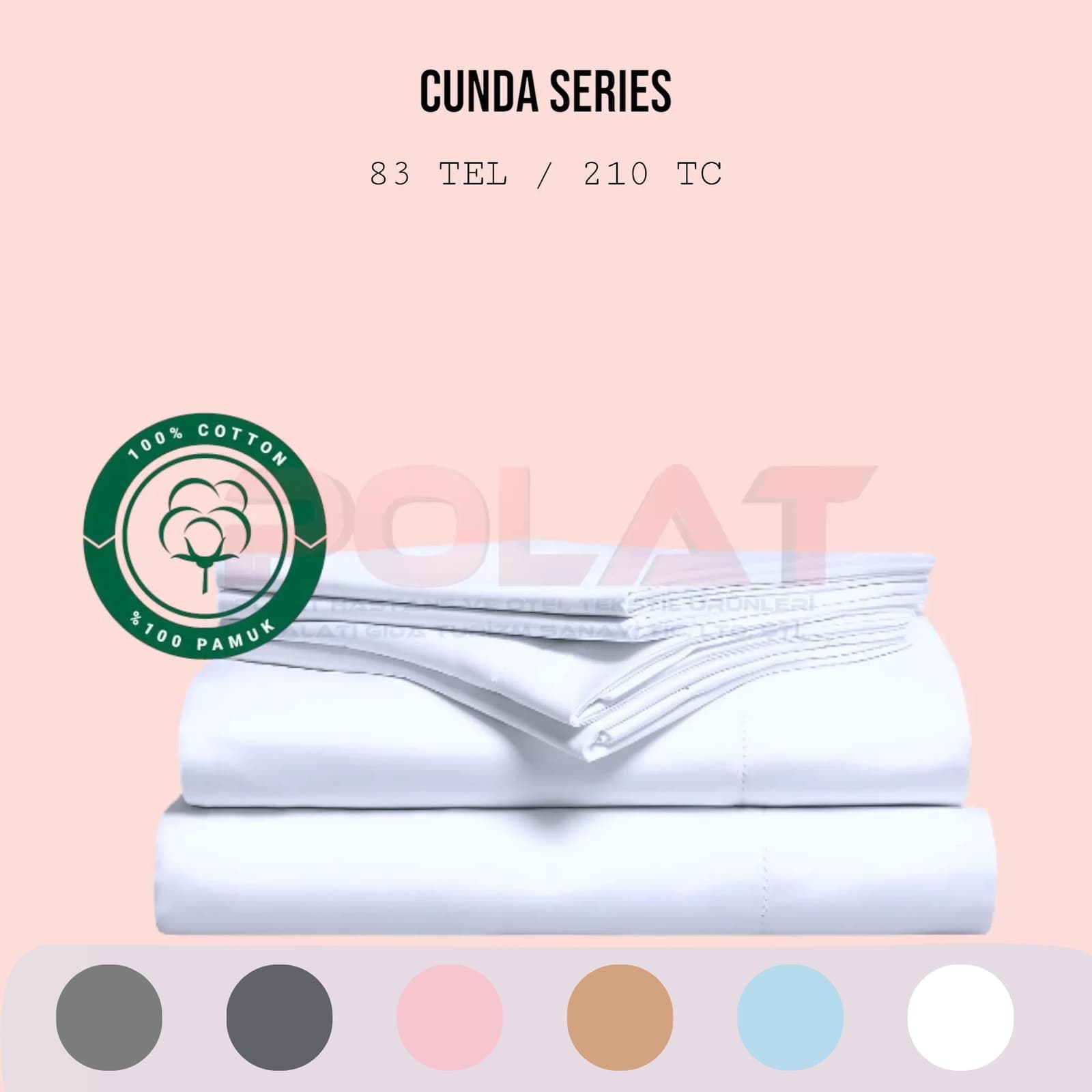 Cunda Series 1 cm Satin Plain Duvet Cover 210 TC – 100% Cotton
